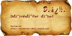Dörnhöfer Ábel névjegykártya