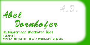 abel dornhofer business card