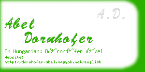 abel dornhofer business card